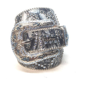 b.b. Simon Deep Blue Crystal Belt - Dudes Boutique