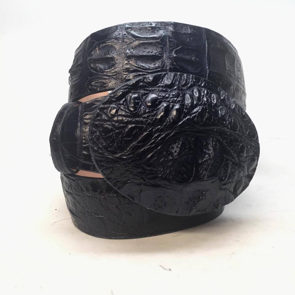 Safari Navy Crocodile Belt - Dudes Boutique