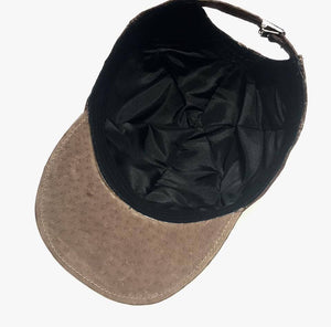 Kashani Chocolate Brown All Over Alligator body Strap-back Hat - Dudes Boutique
