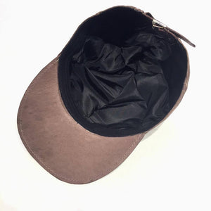 Chocolate Brown Alligator body/Ostrich skin Strap-back Hat - Dudes Boutique