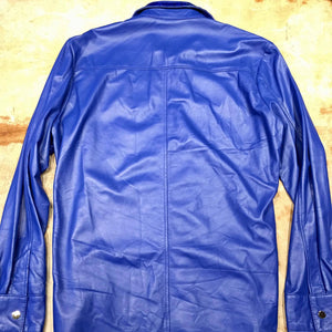 Kashani Royal Blue Alligator/Lambskin Button-Up Shirt - Dudes Boutique