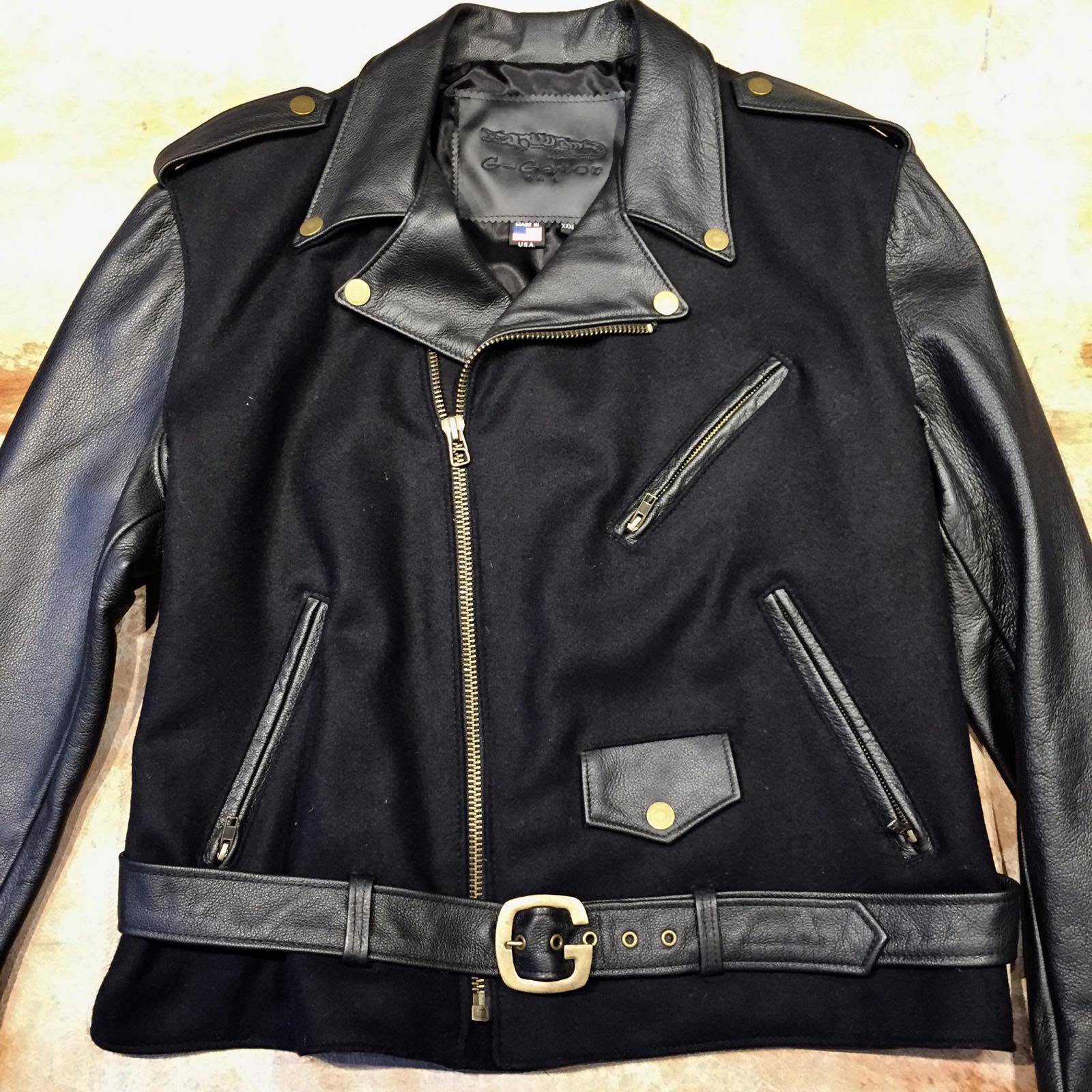 Classic Lambskin Leather/Wool Biker Jacket - Dudes Boutique