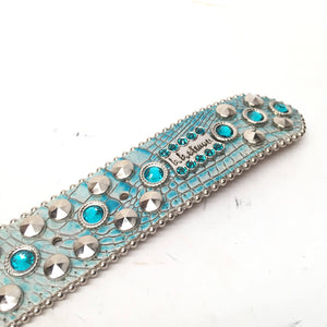 b.b. Simon 'Sea Waves' Indicolite Crystal Belt - Dudes Boutique