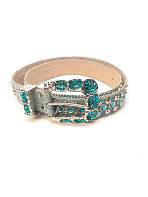 b.b. Simon 'Sea Waves' Indicolite Crystal Belt - Dudes Boutique