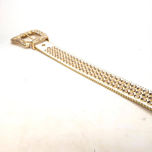 b.b. Simon Fully loaded 'Gold White Croc' Crystal Belt - Dudes Boutique