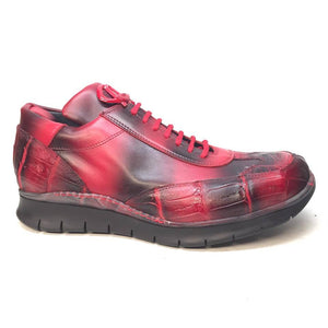 Mauri 8932/4 Crocodile/Lambskin Lace Up Sneakers - Dudes Boutique