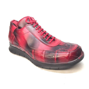 Mauri 8932/4 Crocodile/Lambskin Lace Up Sneakers - Dudes Boutique