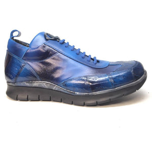 Mauri 8932/4 Crocodile/Lambskin Lace Up Sneakers - Dudes Boutique