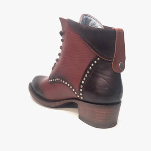 Denver Mountain Co. 'Lady Quincy' Crystal Leather Ankle Boots - Dudes Boutique