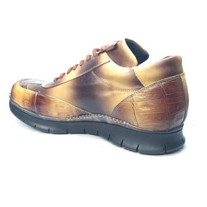 Mauri 8932/4 Crocodile/Lambskin Lace Up Sneakers - Dudes Boutique