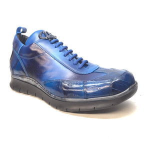 Mauri 8932/4 Crocodile/Lambskin Lace Up Sneakers - Dudes Boutique