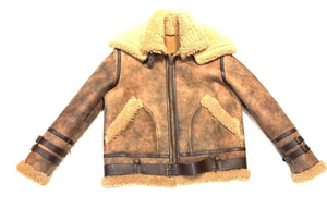 Kashani Men's Rust Brown Shearling Jacket - Dudes Boutique