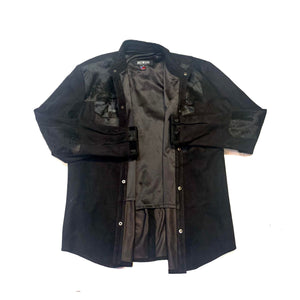 Kashani Men's Jet Black Pony Hair/Suede Shirt - Dudes Boutique