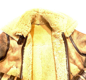 Kashani Men's Rust Brown Shearling Jacket - Dudes Boutique