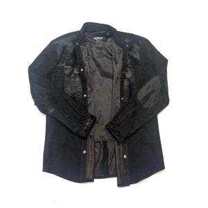 Kashani Men's Jet Black Pony Hair/Suede Shirt - Dudes Boutique