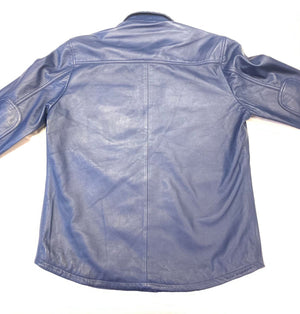 Kashani Men's Navy Blue Alligator/Lambskin Button-Up Shirt - Dudes Boutique