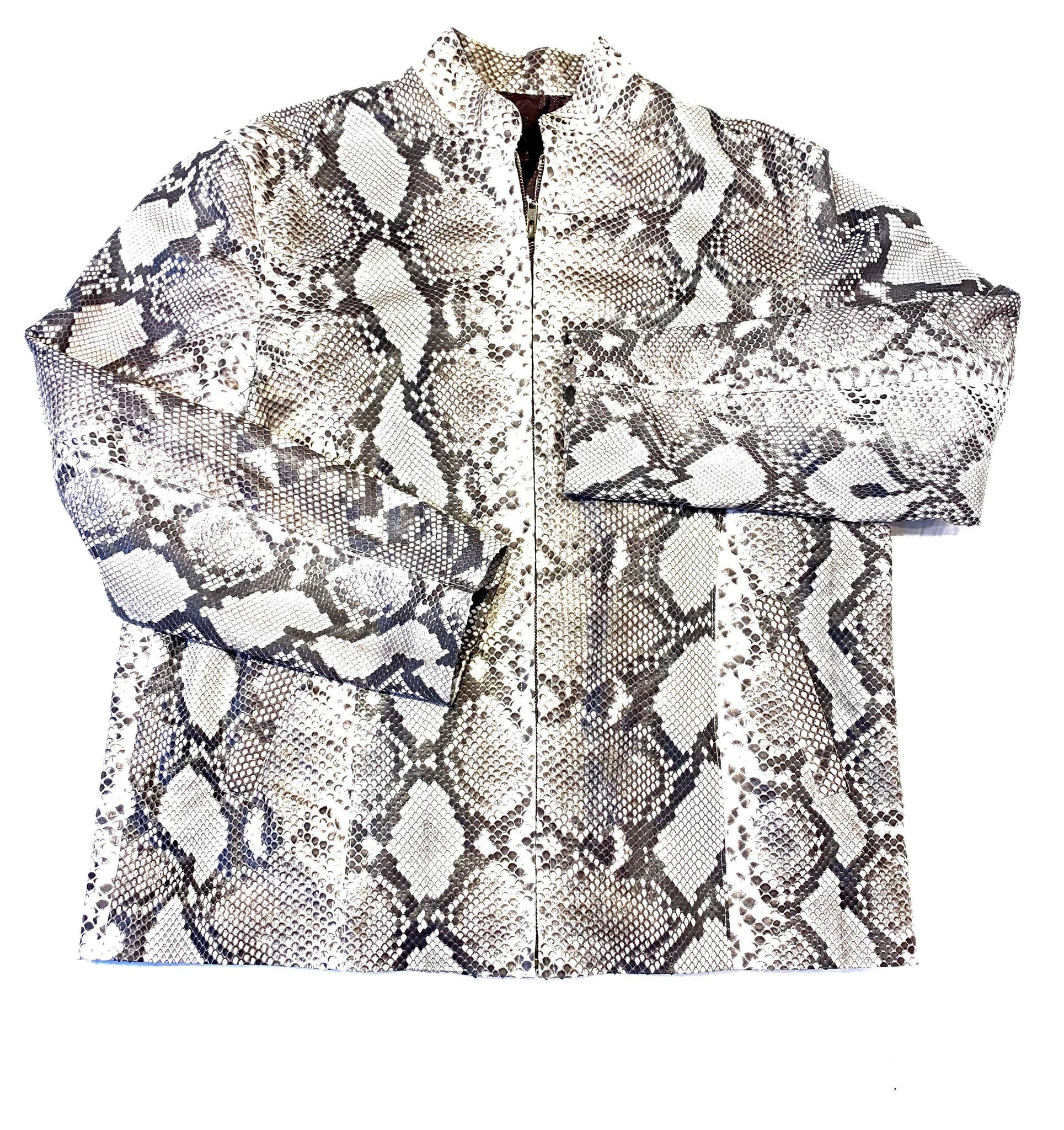 Safari Men's Soft Natural All-Over Python Jacket - Dudes Boutique