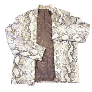 Safari Men's Soft Natural All-Over Python Jacket - Dudes Boutique