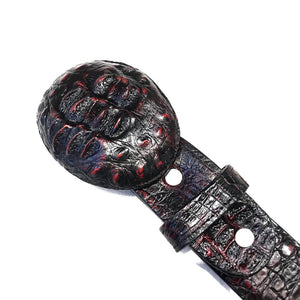 Los Altos Black Cherry Crocodile Belt - Dudes Boutique