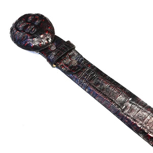 Los Altos Black Cherry Crocodile Belt - Dudes Boutique