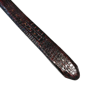Los Altos Black Cherry Crocodile Belt - Dudes Boutique
