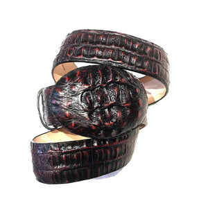 Los Altos Black Cherry Crocodile Belt - Dudes Boutique