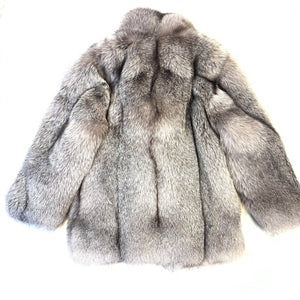 Barya NewYork Men's Full Arctic Silver Fox Fur Coat - Dudes Boutique