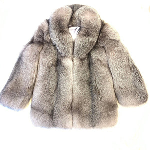 Barya NewYork Men's Full Arctic Silver Fox Fur Coat - Dudes Boutique