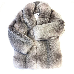 Barya NewYork Men's Full Arctic Silver Fox Fur Coat - Dudes Boutique