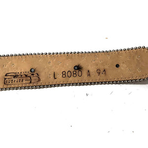 b.b. Simon Black Studded Pony Hair Cross Crystal Belt - Dudes Boutique