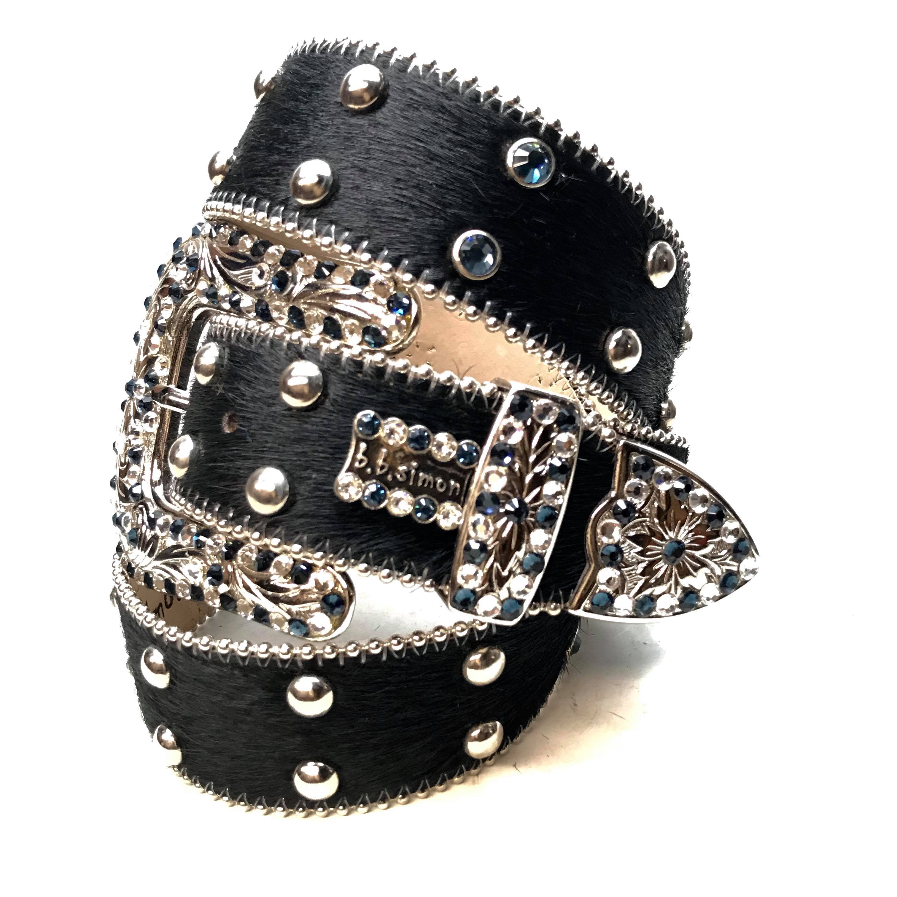 b.b. Simon 'Double Pony' Crystal Belt - Dudes Boutique