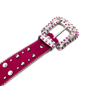 b.b. Simon 'Violet Pony' Double Crystal Belt - Dudes Boutique