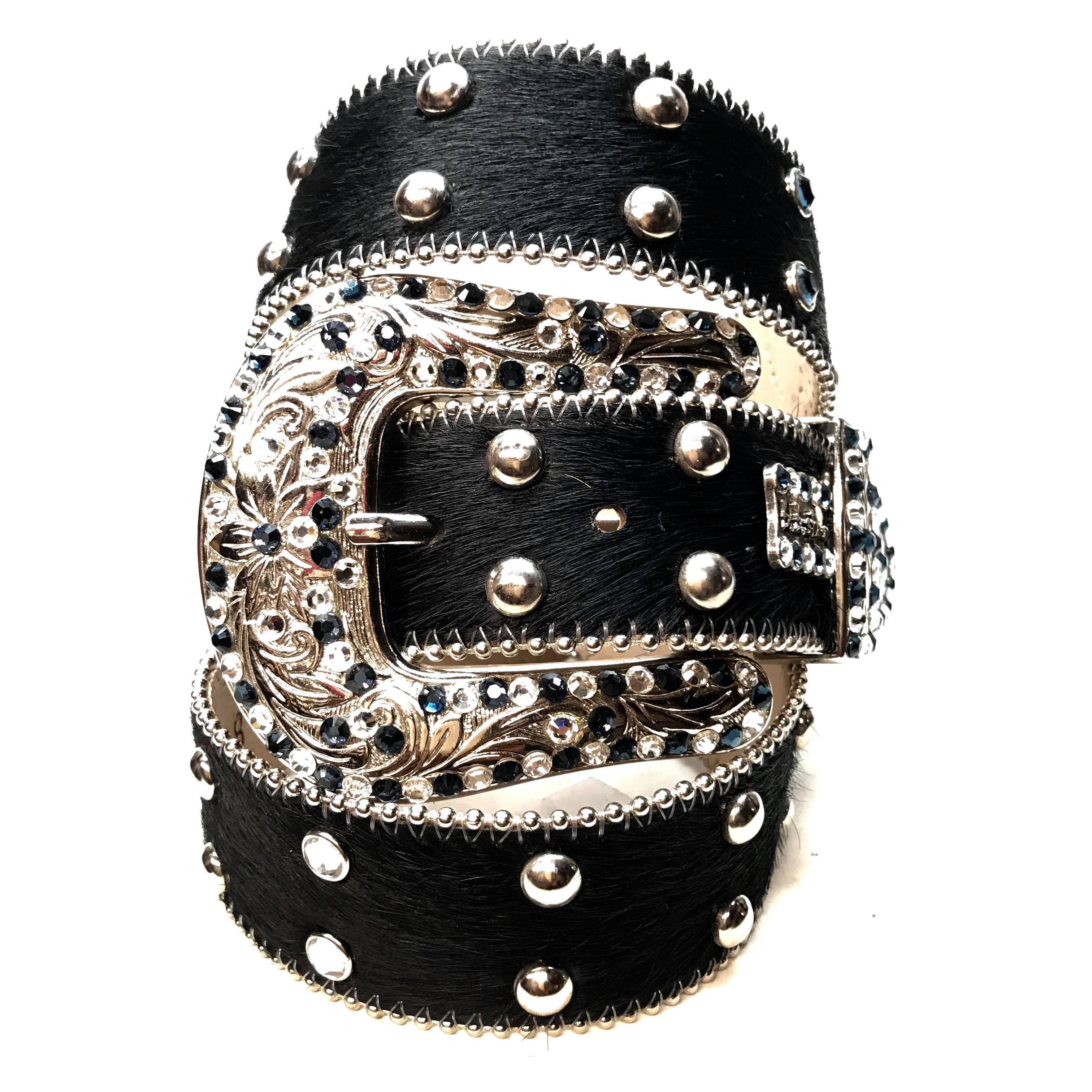 b.b. Simon 'Double Pony' Crystal Belt - Dudes Boutique