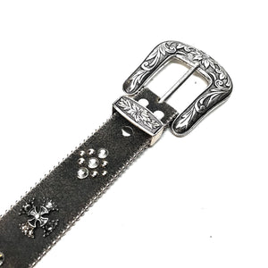 b.b. Simon 'Smoke Grey' Crystal Belt - Dudes Boutique