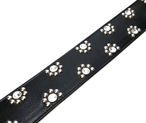 b.b. Simon 'Floral Lambskin' Thick 2.5" Crystal Belt - Dudes Boutique