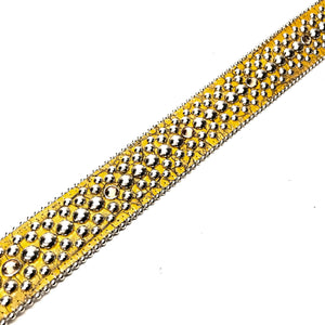b.b. Simon 'Lemon Croc' Crystal Belt - Dudes Boutique