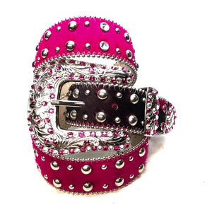 b.b. Simon 'Violet Pony' Double Crystal Belt - Dudes Boutique