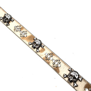 b.b. Simon 'Natural Skulls' Pony Crystal Belt - Dudes Boutique