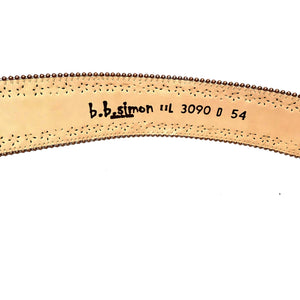 b.b. Simon 'Bronze Studded' Thick 2.5" Crystal Belt - Dudes Boutique