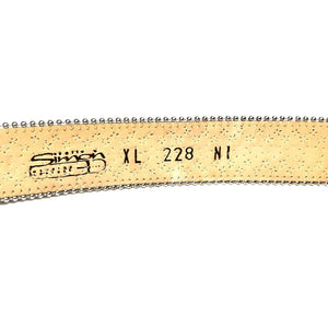 b.b. Simon Black Skull Studded Pony Hair Crystal Belt - Dudes Boutique