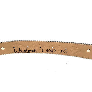 b.b. Simon Bronze Cross Pony Hair Crystal Belt - Dudes Boutique