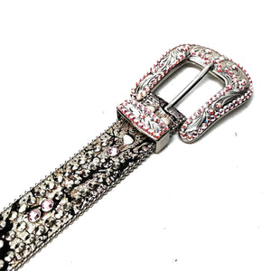 b.b. Simon 'Triple Studded' Mixed Crystal Belt - Dudes Boutique