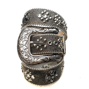 b.b. Simon 'Smoke Grey' Crystal Belt - Dudes Boutique