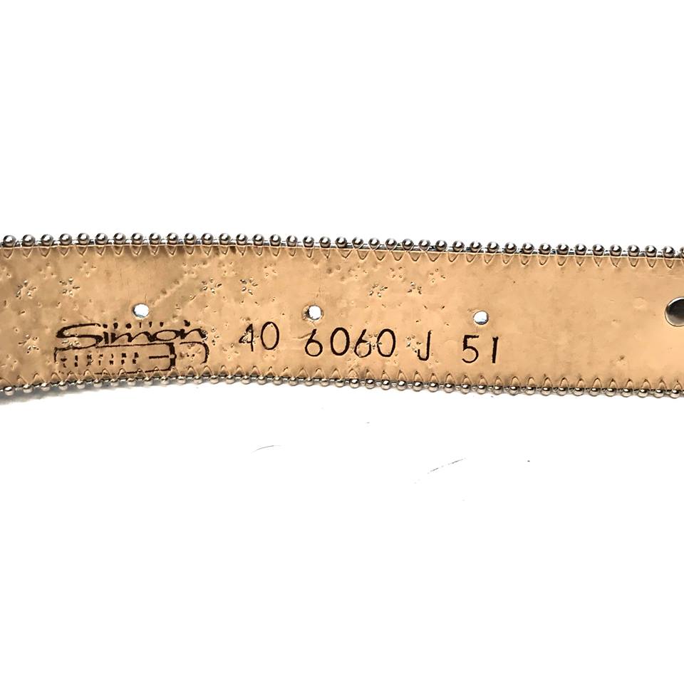 b.b. Simon Blue Pony Hair Cross Crystal Belt - Dudes Boutique