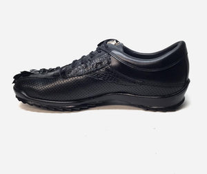 Los Altos Perforated Crocodile Tail Sneakers - Dudes Boutique