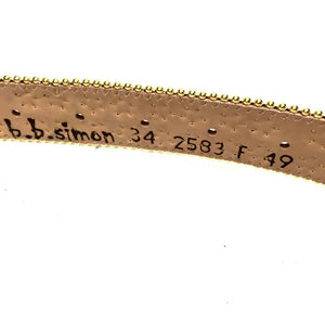 b.b. Simon Big Block Gold Crystal Belt - Dudes Boutique