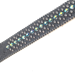 b.b. Simon Fully Loaded Turquoise Crystal Belt - Dudes Boutique