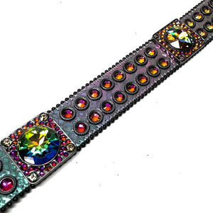 b.b. Simon Big Block Iridescent Crystal Belt - Dudes Boutique