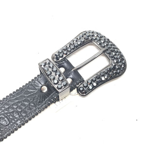 b.b. Simon Double Black Crystal Belts - Dudes Boutique