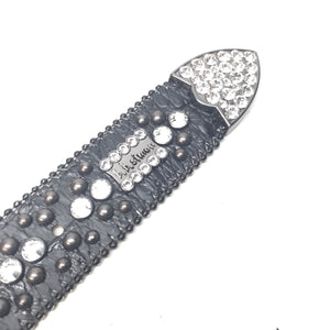 b.b. Simon Classic Black Crystal Belts - Dudes Boutique